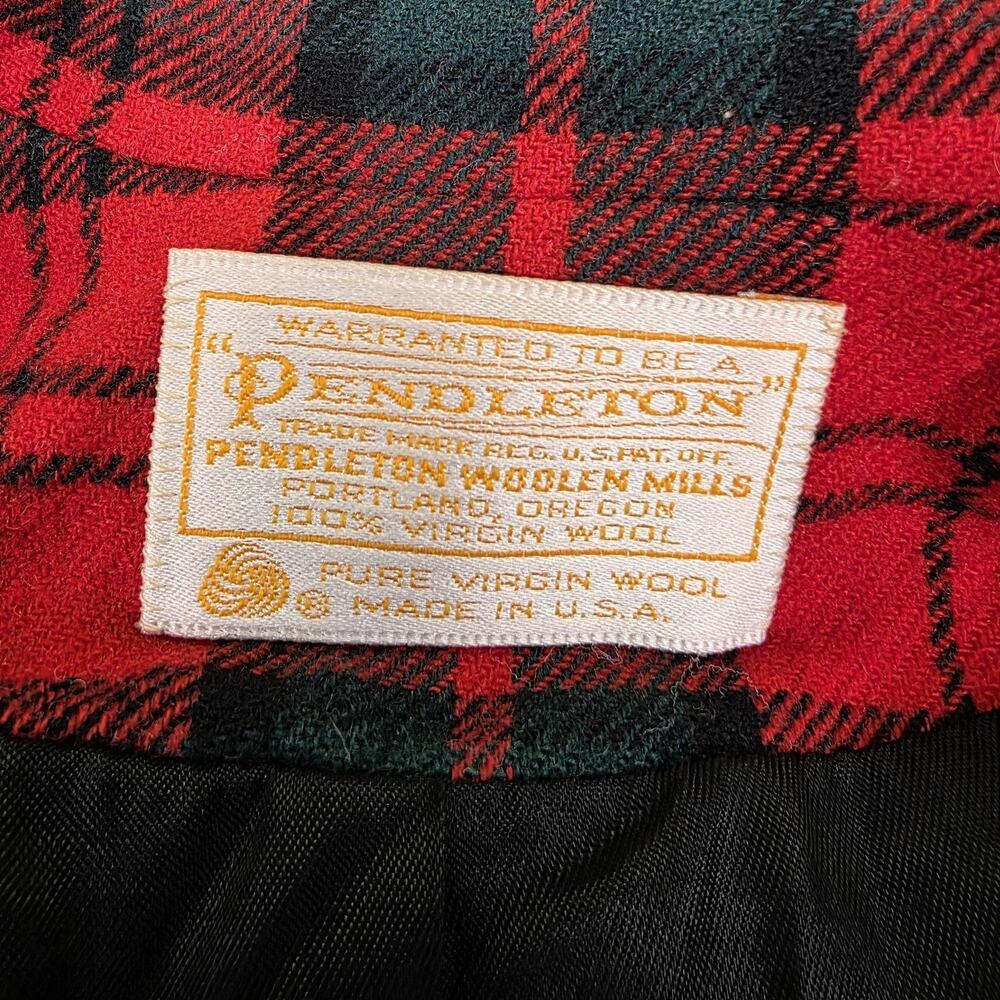 Vintage Pendleton Blazer Womens Medium Red Plaid Tartan Virgin Wool Made USA - Picture 3 of 16